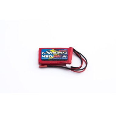 NVISION Batterie LiPo 2S 7.4V - 450mAh 30C - JST