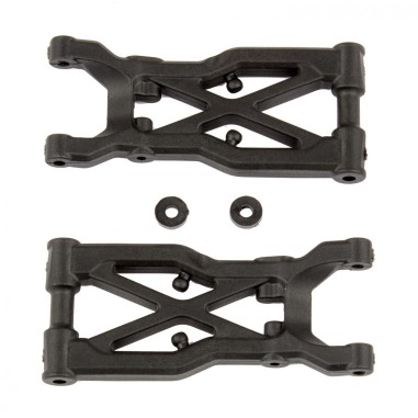 Team Associated RC10B74 FT Rear Suspension Arms, carbon fiber