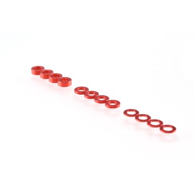 RUDDOG Rondelle 3mm (0.5/1.0 et 2.0mm) - Rouge