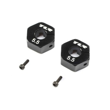 TLR Hexagonal de roue Aluminium 12mm x 5.5mm - 2 pièces