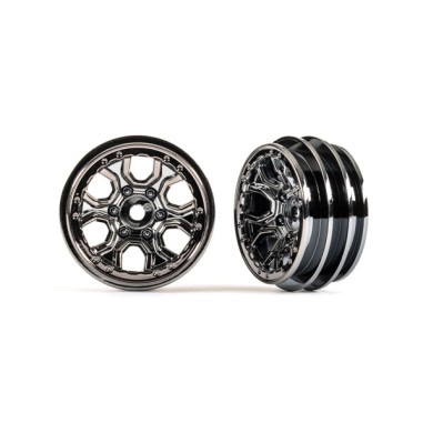 Traxxas TRX4M - Jantes 1.0" chromées noires - 2 pces