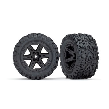 Traxxas Roues complètes Rustler Noir - 2WD Arrière