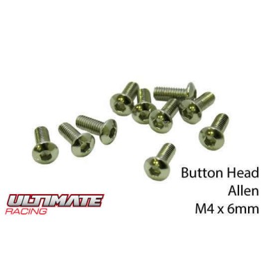 Ultimate Racing Vis tête ronde M4x6mm - 10 pièces