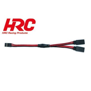 HRC Cable de servo en Y - JR - 1 mâle à 2 femelles - 22AWG