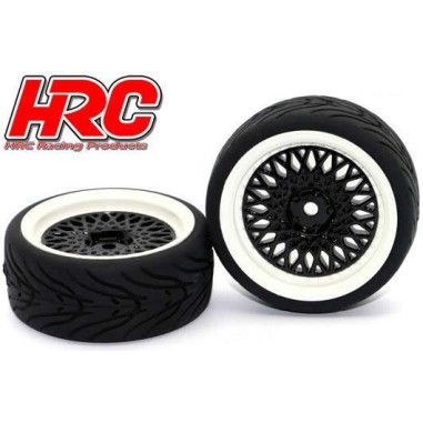 HRC Racing Roues complètes 1/10 - Pneus Street V2