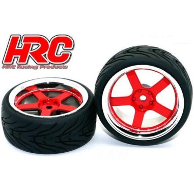 HRC Racing Roues complètes 1/10 - Pneus Street V2