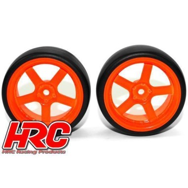 HRC Racing Roues complètes 1/10 - 6mm Offset - Drift