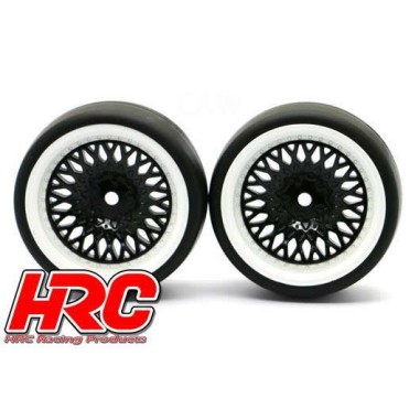 HRC Racing Roues complètes 1/10 - 6mm Offset - Drift