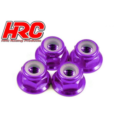 HRC Racing Ecrou de roue M4 flasqué autoblocant - Violet
