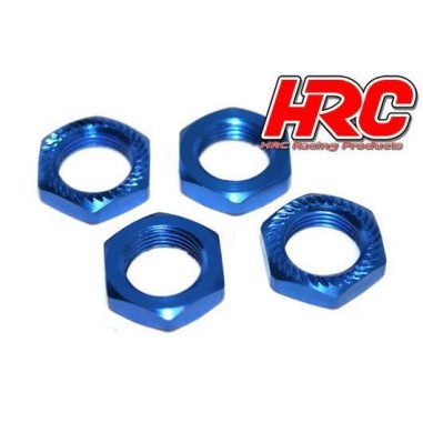 HRC Racing Ecrou de roue 1/8 - 17mm - strié - Bleu