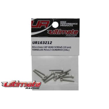 Ultimate Racing Vis tête cylindrique M2x12mm - 10 pièces