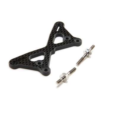 TLR Support d'amortisseur avant carbone (h.+2mm) - 22 5.0