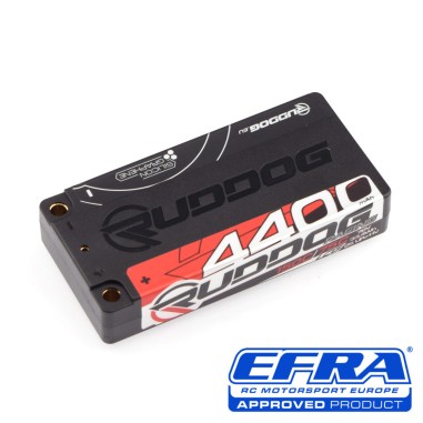 RUDDOG Batterie LiHV 2S 7.6V - 4400mAh - 150C/75C - LCG Shorty Pack