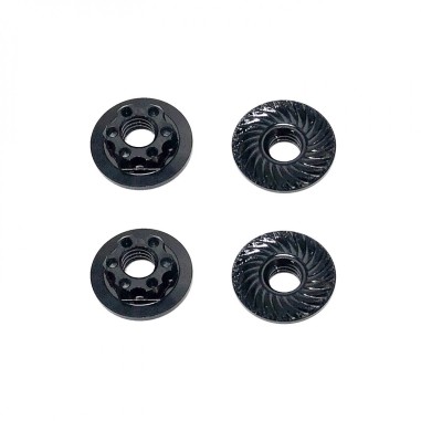 Team Associated FT - M4 Low Profile Wheel Nuts - Black