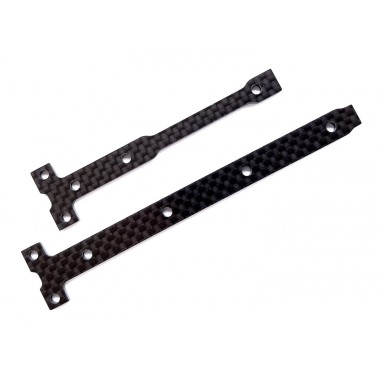 Team Associated RC10B74.1 Carbon Fiber Chassis Brace Support Set, 2.0mm