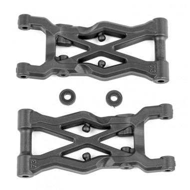 Team Associated RC10B6.3 FT Rear Suspension Arms 73mm - Carbon fiber - 2 pièces