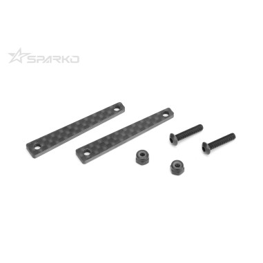 SPARKO F8 Plaque renfort châssis arrière 1.5mm - En carbone - 2 pièces