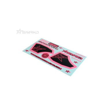 SPARKO F8 Autocollant d'aileron - Couleur rose fluo