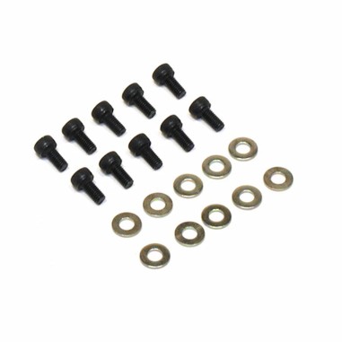 Losi Vis à tête cylindrique M3x6mm et rondelles - 10 pièces