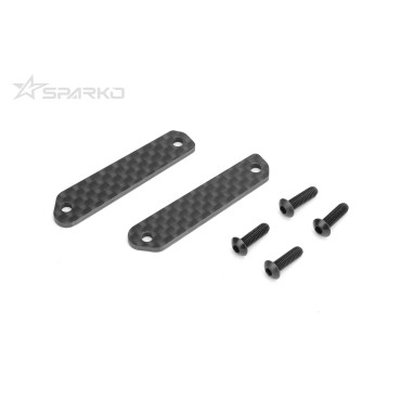 SPARKO F8 Insert de support d'aileron 2.0mm - En carbone - 2 pièces