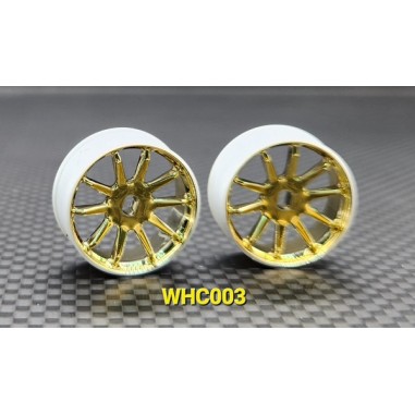 GL Racing Jante étroite 4WD R10 - déport 3 - couleur Chrome Gold - 2 pièces