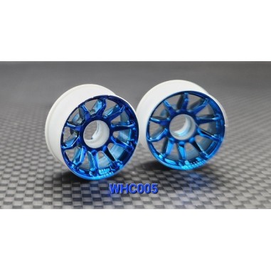 GL Racing Jante étroite RWD R10 - déport 0 - couleur Chrome Blue - 2 pièces