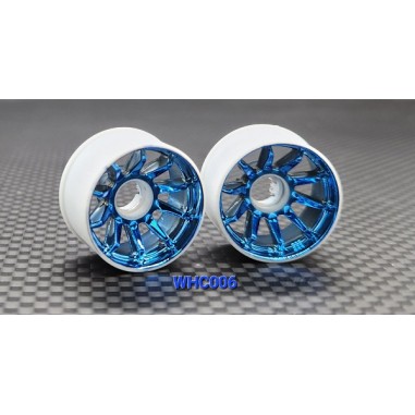 GL Racing Jante large RWD R10 - déport 1 - couleur Chrome Blue - 2 pièces