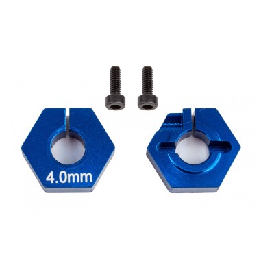 Team Associated 4.0mm Clamping Wheel Hexes - Set de 2 pièces