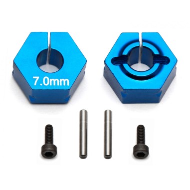 Team Associated 7.0mm Clamping Wheel Hexes - Set de 2 pièces