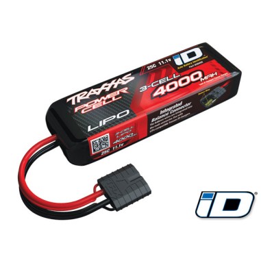 Traxxas Batterie LiPo ID 3S - 11.1V - 4000mAh - 25C - réf. 2849X