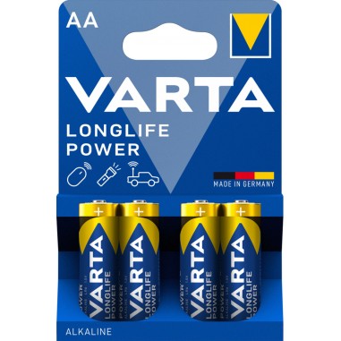 Varta Longlife Power AA, 1.5V, 4 pièces
