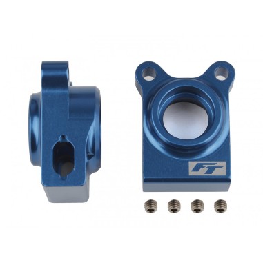 Team Associated RC10B74.1 FT Rear Hubs, blue aluminum