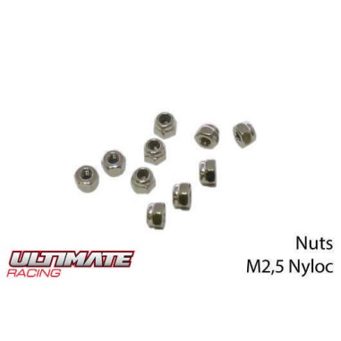 Ultimate Racing Ecrous nylstop M2.5