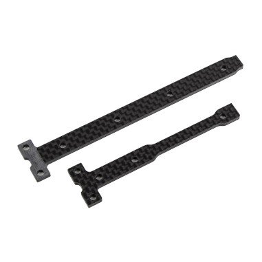 Team Associated RC10B74.2 FT Carbon Fiber Stiff Chassis Brace Support Set, 2.5mm