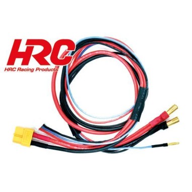 HRC Racing - Câble de charge - Prise chargeur XT60 à prise 5mm & Balancer JST pour accu Hardcase - 600mm