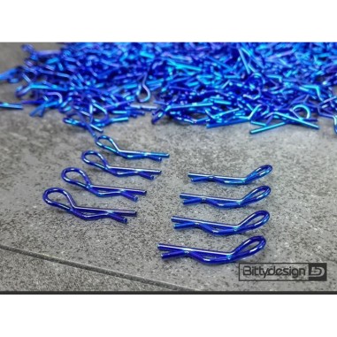 Bittydesign Clips de carrosserie pour 1/5 - 1/7 - 1/8 - Bleus - 8 pièces