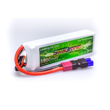 Swaytronic Batterie LiPo 3S - 11.1V - 1800mAh 35/70C - EC3