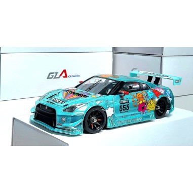 GL Racing Carrosserie 1/28 Nissan GT3 - Edition limitée N°003 (N°555) - Turquoise chromé