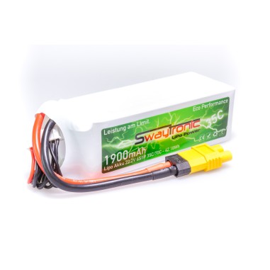 Swaytronic Batterie LiPo 6S - 22.2V - 1900mAh 35/70C - EC3