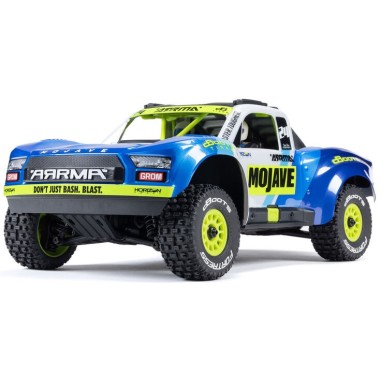 Arrma Mojave GROM Desert Truck 1/18 4WD MEGA 380 - Bleu et Blanc - RTR