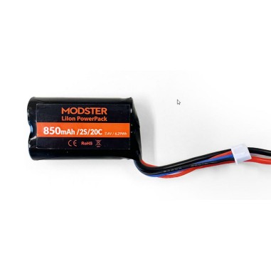 Modster Batterie LiIon 2S 7.4V 850mAh 20C BEC