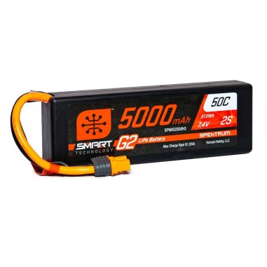 Spektrum - Batterie LiPo Smart G2 2S 7.4V - 5000mAh 50C - IC3 - HC