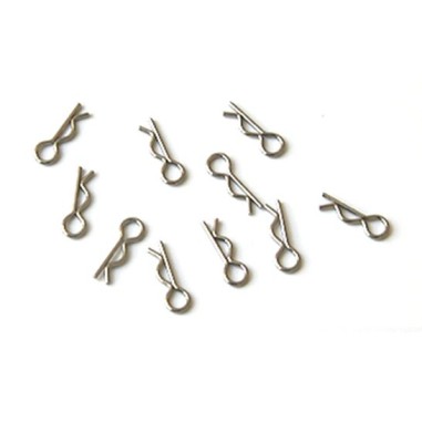 Marka Racing Body Clips - 1:28 Silver - 10 pces