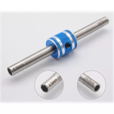 GT55 Racing Clé à douille double - 4.5 et 4.0mm - Bleu