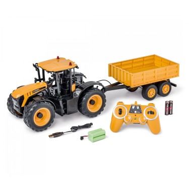 Carson - Tracteur RC 1:16 JCB avec remorque - RTR