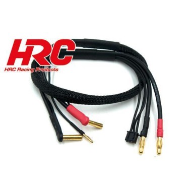 HRC Racing - Câble de charge - 4mm Bullet à prise 4mm & Balancer JST