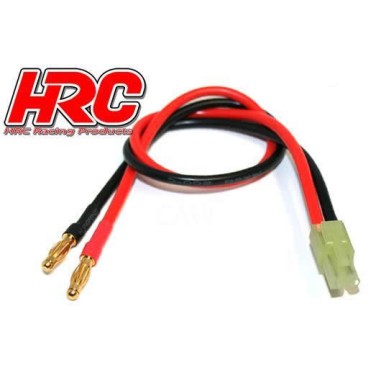 HRC Racing - Câble de charge - 4mm Bullet à Mini Tamiya - 300mm