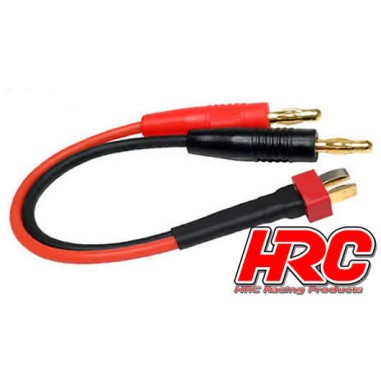 HRC Racing - Câble de charge - 4mm Bullet à Ultra T - 300mm