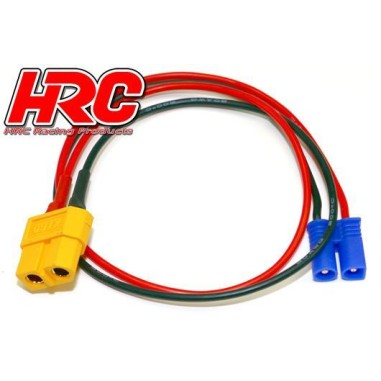 HRC Racing - Câble de charge - Prise chargeur XT60 à EC2 - 300mm