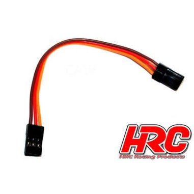 HRC Racing - Rallonge de servo  JR - 10cm - mâle/mâle